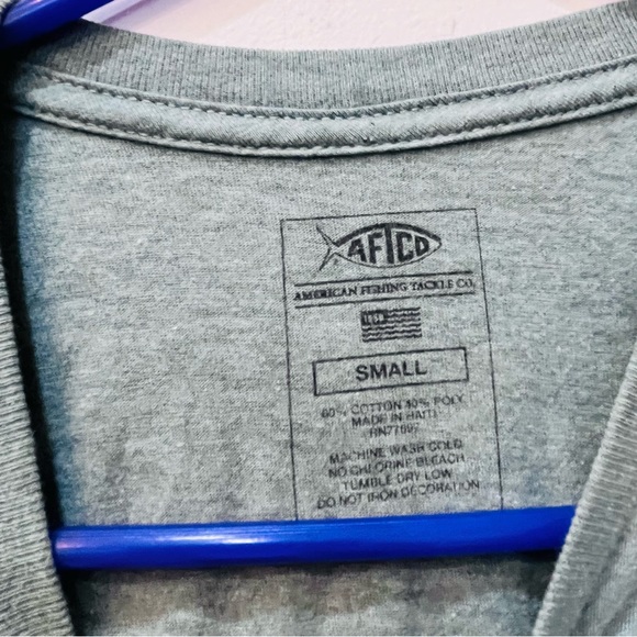 AFTCO Release SS T-Shirt men’s size small blue gray - Picture 3 of 6